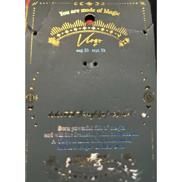 ⭐️ Virgo Necklace Gold Color Costume Jewelry Women August 23 September 22 Sign - Picture 3 of 3